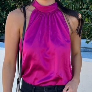 Pink Satin Blouse